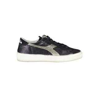 Zapatillas negras de cuero para mujer