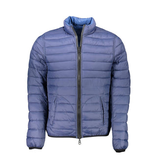 Blaue Nylon-Herrenjacke