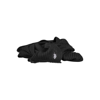 Black Wool Men's Scarf