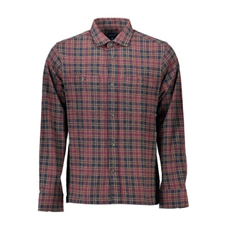 Camisa para hombre de algodón marrón