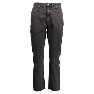 Schwarze Damenjeans aus Baumwolle