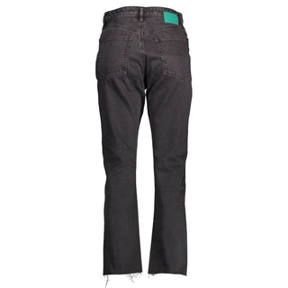 Schwarze Damenjeans aus Baumwolle