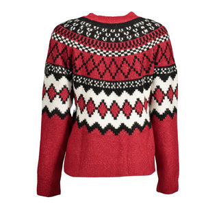 Roter Polyester-Damenpullover