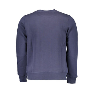 Blaues Baumwoll-Herren-Sweatshirt