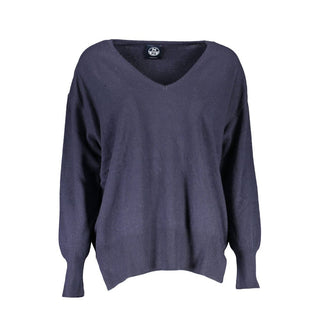 Blauer Polyamid-Pullover für Damen