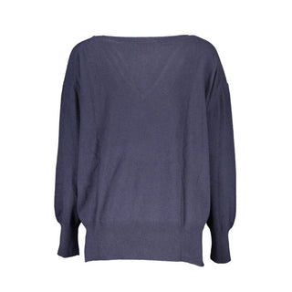 Blauer Polyamid-Pullover für Damen