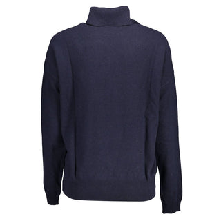 Blauer Damenpullover aus Stoff