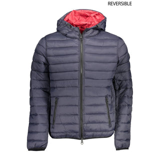 Blaue Nylon-Herrenjacke