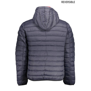 Blaue Nylon-Herrenjacke