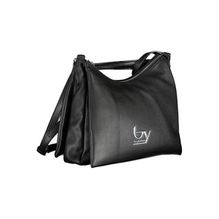 Black Polyurethane Women Handbag