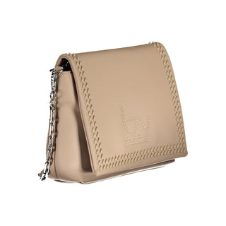Beige Polyurethan-Umhängetasche für Damen