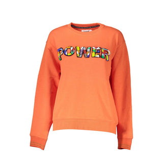 Sudadera de algodón naranja para mujer
