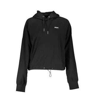 Schwarzes Damen-Sweatshirt aus Baumwolle
