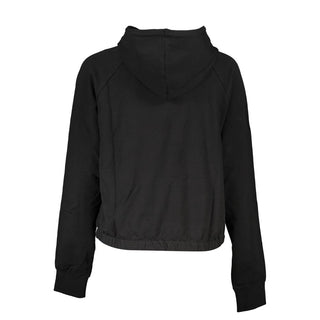 Schwarzes Damen-Sweatshirt aus Baumwolle