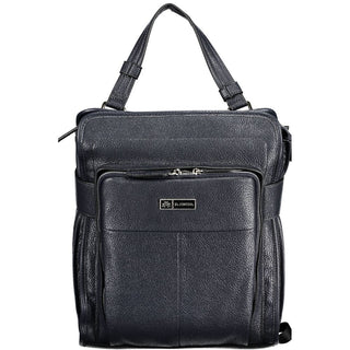 Mochila de poliuretano azul para mujer