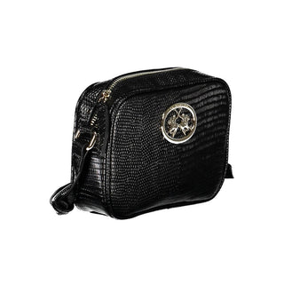 Bolso negro de poliuretano para mujer