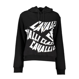 Schwarzes Baumwoll-Sweatshirt für Damen