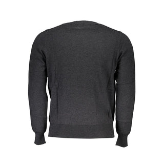 Grauer Polyamid Herrenpullover