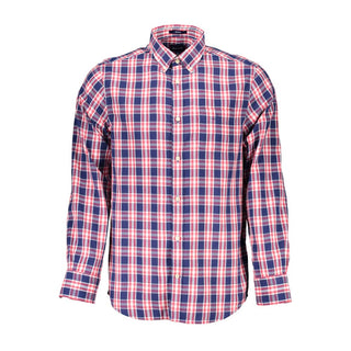 Camisa azul de algodón para hombre