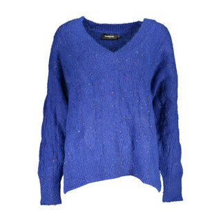 Blauer Acryl-Damenpullover