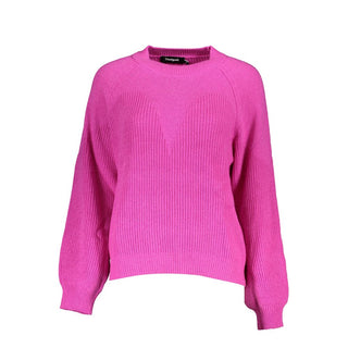 Rosa Polyester-Damenpullover