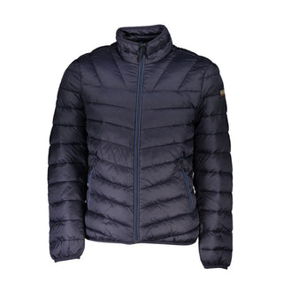 Blaue Polyamid-Herrenjacke