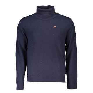 Blauer Tessuto Herrenpullover
