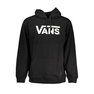 Black Cotton Men's Hooded Sweatshirt