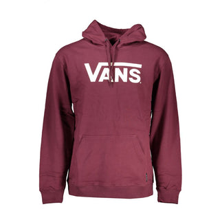Red Cotton Men Sweater with Hood