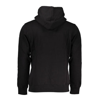 Schwarzer Baumwollpullover für Herren