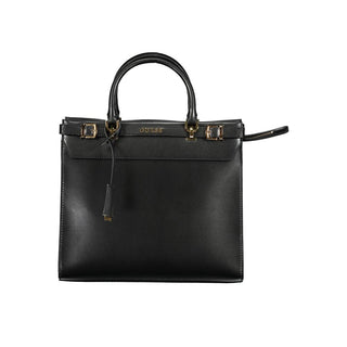 Schwarze Damenhandtasche aus Polyurethan