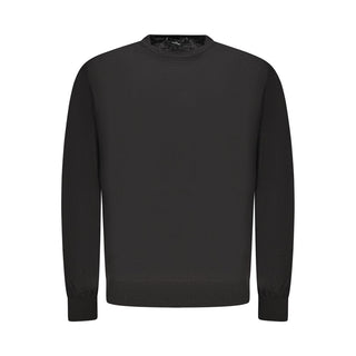 Schwarzer Herrenpullover aus Wolle
