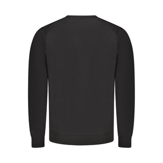 Schwarzer Herrenpullover aus Wolle