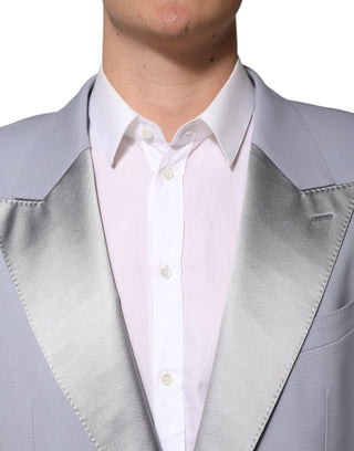 Gray Wool Single Breasted Men Suit Blazer