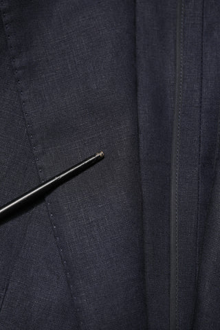 Dark Blue Single Breasted Men Suit Blazer