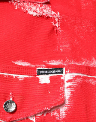 Rote ärmellose Weste mit Logo-Plakette