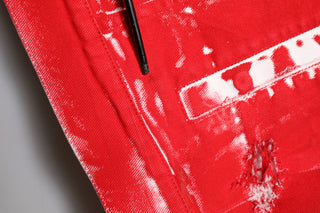 Rote ärmellose Weste mit Logo-Plakette