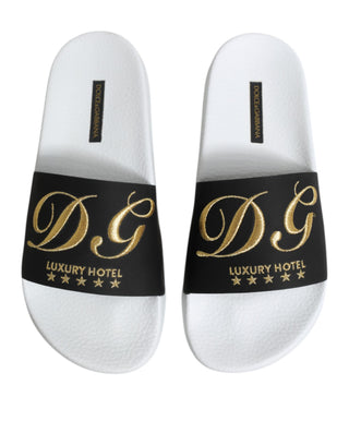 White Black Leather Sandals Beachwear Shoes