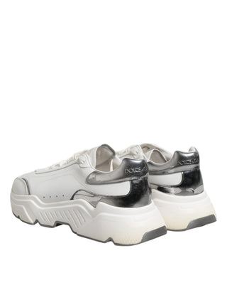 White Daymaster Leather Low Top Sneakers Shoes