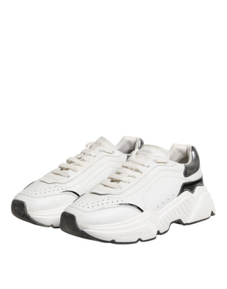 White Daymaster Leather Low Top Sneakers Shoes