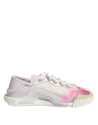 Weiße NS1 Schnür-Sneakers Low-Top-Schuhe