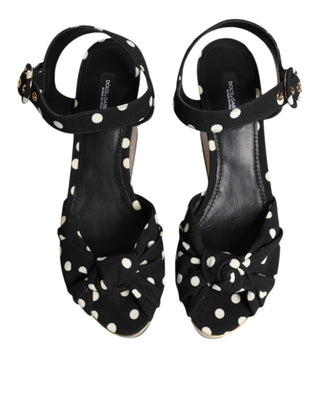 Sandalias de cuña con lunares multicolor