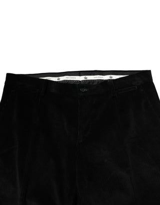 Pantalones formales de vestir de algodón negro para hombre
