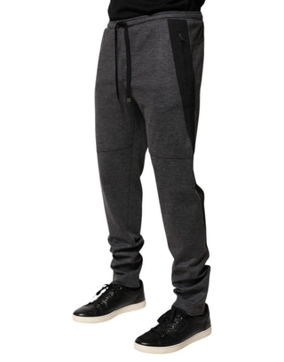 Jogginghose aus grau-schwarzem Wollmix