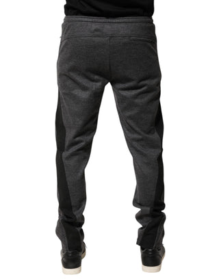 Jogginghose aus grau-schwarzem Wollmix