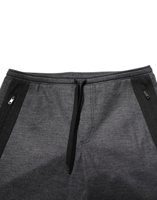 Jogginghose aus grau-schwarzem Wollmix