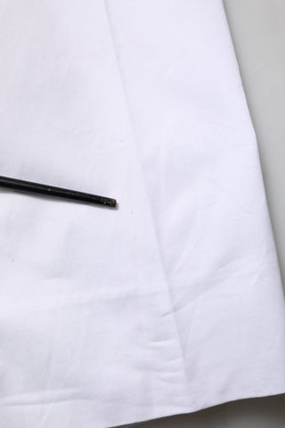 Pantalones formales de vestir ajustados de algodón blanco