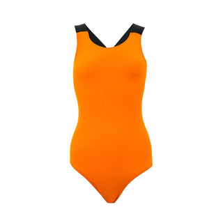 Oranger Polyester-Badeanzug