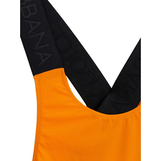Oranger Polyester-Badeanzug