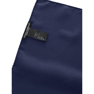 Pañuelo de bolsillo de seda azul